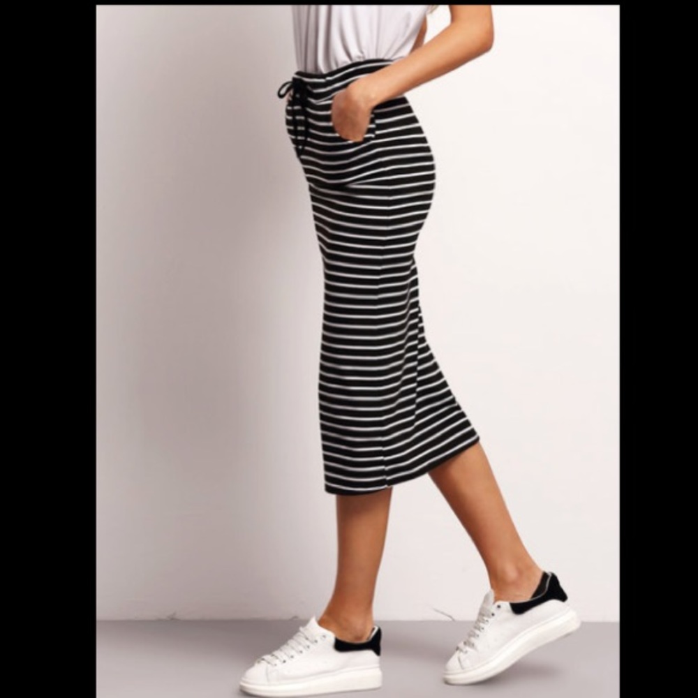 👀HP x2 NEW Striped Midi Skirt - Picture 4 of 5